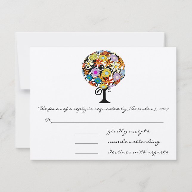 Círculo mágico forestal de invitaciones de bodas d (Anverso)