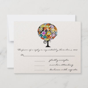 Círculo mágico forestal de invitaciones de bodas d