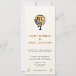 Círculo mágico forestal de invitaciones de bodas d