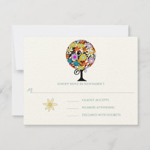 Círculo mágico forestal de invitaciones de bodas d