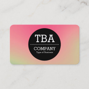 Círculo negro v2 - Tarjeta de presentación de grad