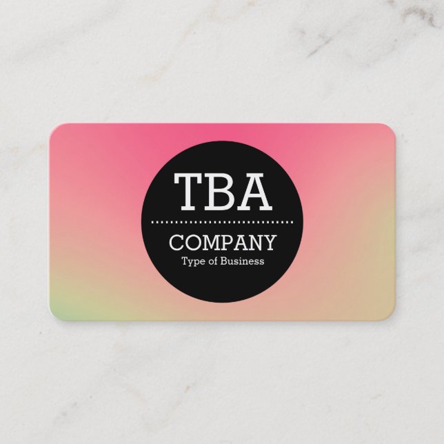 Círculo negro v2 - Tarjeta de presentación de grad (Anverso)