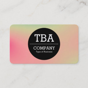 Círculo negro v2 - Tarjeta de presentación de grad