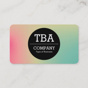 Círculo negro v2 - Tarjeta de presentación de grad