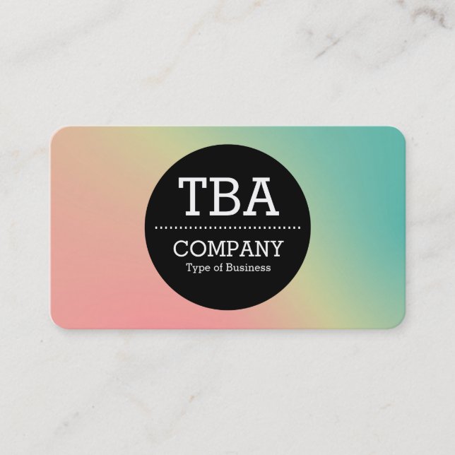 Círculo negro v2 - Tarjeta de presentación de grad (Anverso)