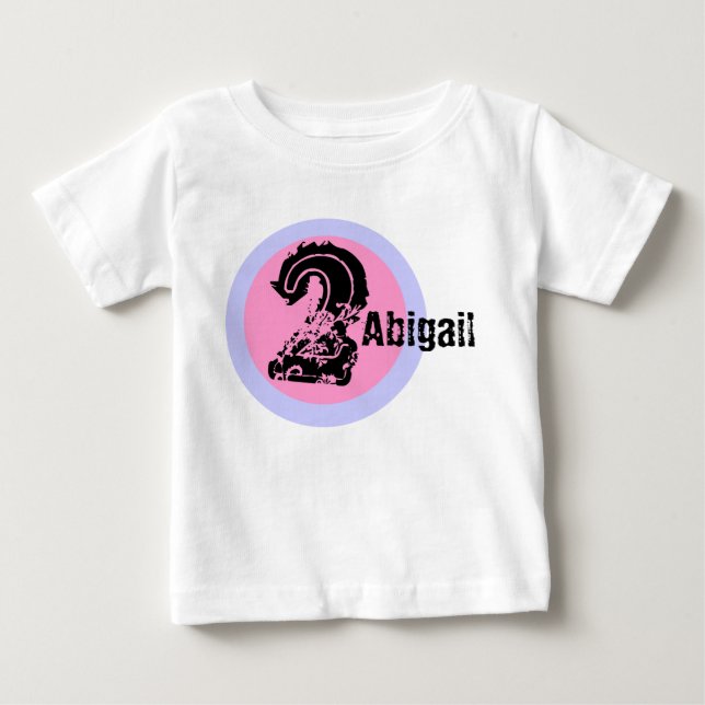 Círculo nombre y camisa de 2º cumpleaños (Anverso)