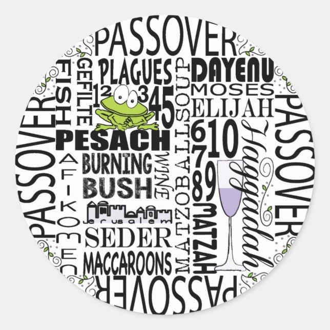Círculo Pegatina de la Pascua "Pascua significa... (Anverso)