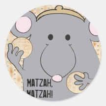 Círculo Pegatina de Pascua "Matzah Matzah"