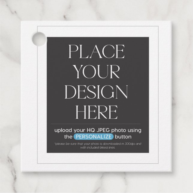 Círculo personalizado y etiqueta cuadrada (Anverso)