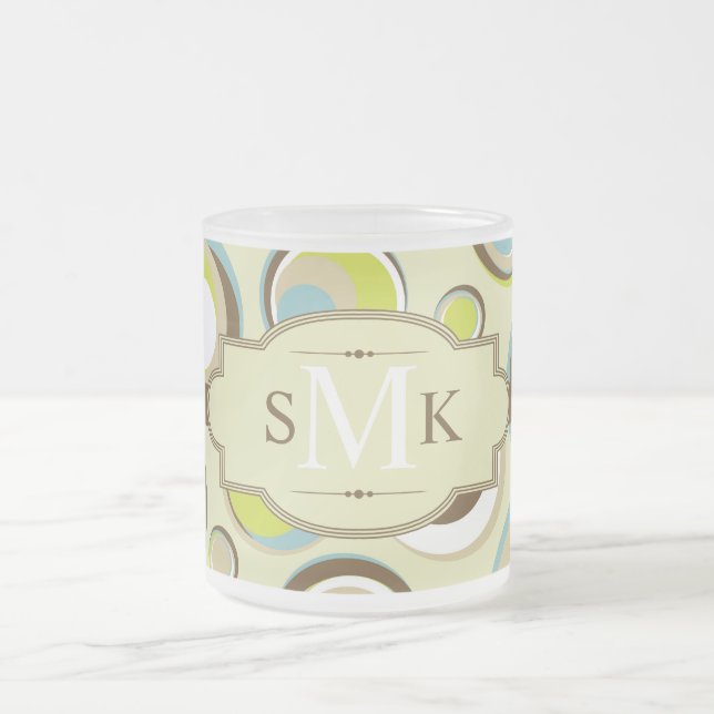 Círculo retro de los años 1970 Copa de tazas de ca (Centro)