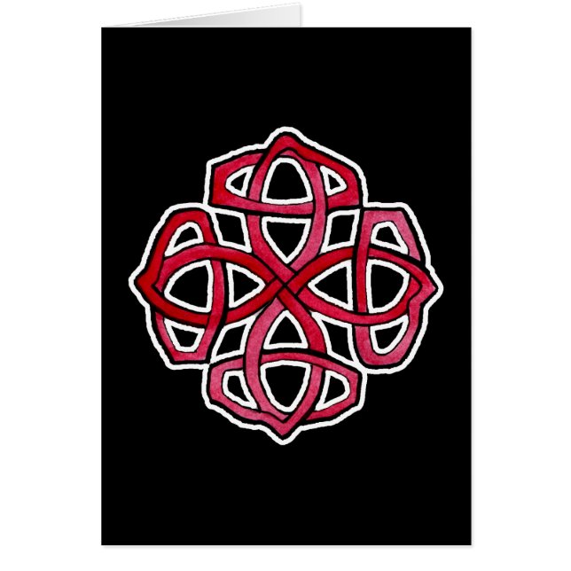 Círculo rojo de Knotwork del Celtic (Frente)