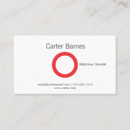 CÍRCULO SIMPLE en tarjeta de visita roja