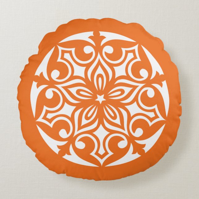 CÍRCULO TRIBAL Tangerino DEL Cojín decorativo DE V (Anverso)
