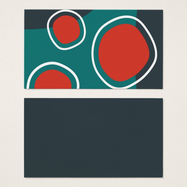 círculos abstractos, blanco azul rojo (Anverso y reverso)