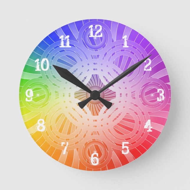 Círculos abstractos: reloj de pared (Anverso)