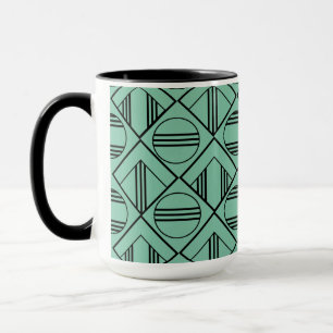 Círculos art decó y taza de diamantes