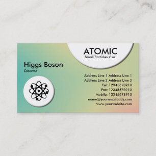 Círculos atómicos - Tarjeta de visita de gradiente