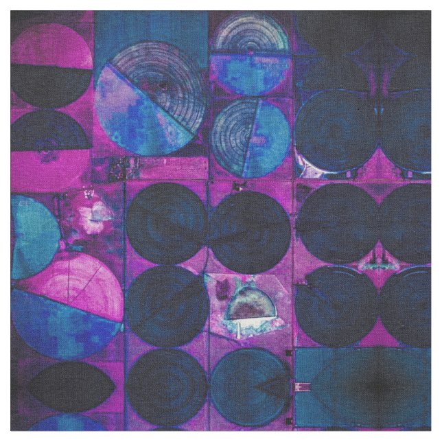 Círculos azules de 369 Tela abstracta (De cerca)