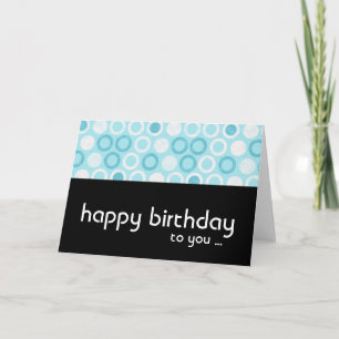 Círculos azules modernos tarjeta de felicitación d