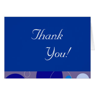 Círculos azules retro y ovaciones Gracias Nota