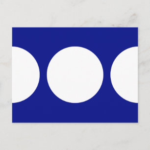Círculos blancos en la postal azul