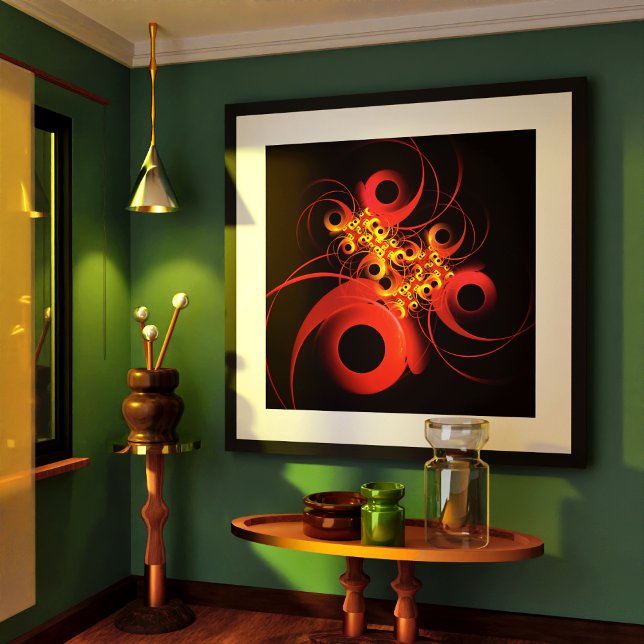 Círculos coloridos Patrón de arte abstracto modern (Colorful Circles Modern Abstract Art Pattern #08 Poster)