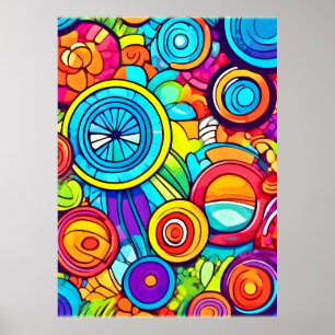 Círculos coloridos Resumen de arte