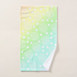 Círculos de arcoiris pasteles en círculos toallas 