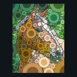 Círculos de caballos divertidos burbuja el arte mo<br><div class="desc">Funky Horse Circles Bubbles Arte Moderno "regalos de caballo" "cara de caballo" "regalos para los amantes de los caballos" "arte de los círculos de caballos" "arte pop" "moderno" "retro" "funky" "cool" "verde y marrón"</div>