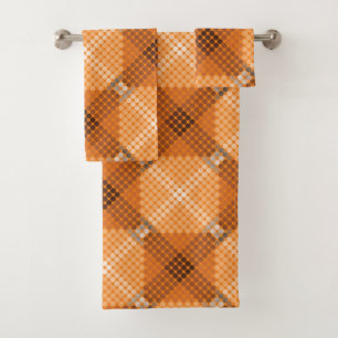 Círculos de color gris a marrón sobre naranja, for