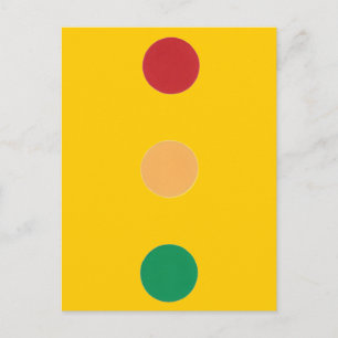 Círculos de colores de semáforos Postales