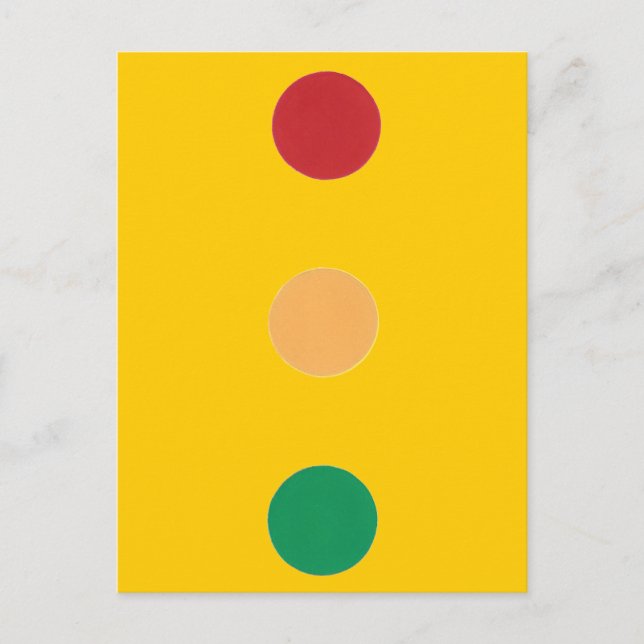 Círculos de colores de semáforos Postales (Anverso)