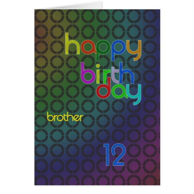 Círculos de cumpleaños para hermano de 12 años (Frente)
