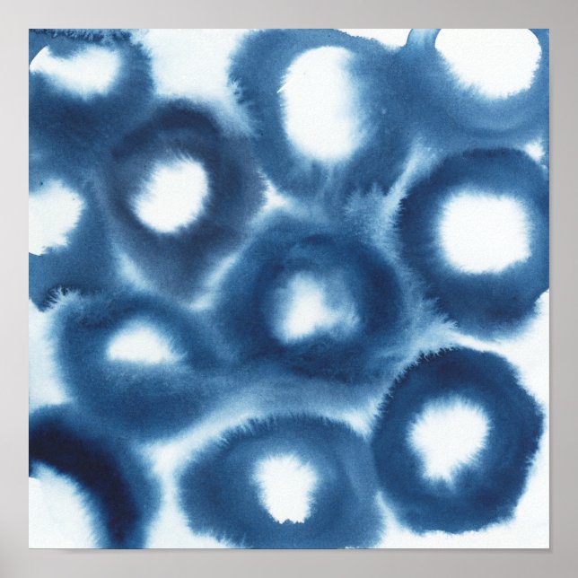 Círculos de impresión de acuarela de Indigio (Frente)