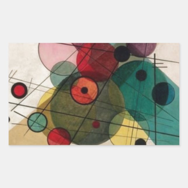 Círculos de Kandinsky en un Pegatina de círculo (Anverso)