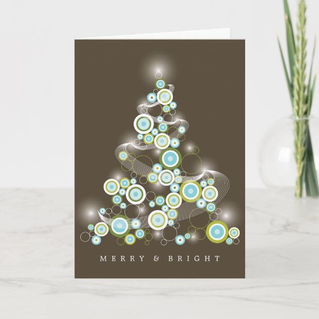 Círculos de sangre azul brillando Árbol de Navidad (Anverso)