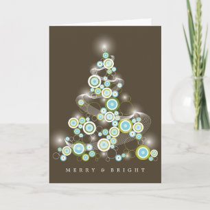 Círculos de sangre azul brillando Árbol de Navidad