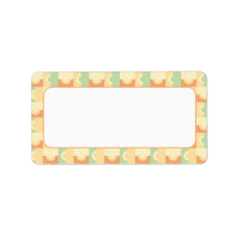 Círculos en la etiqueta de dirección amarilla