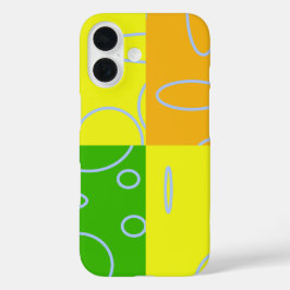 Círculos Fundas para iPhone 16 bucles Naranja verd