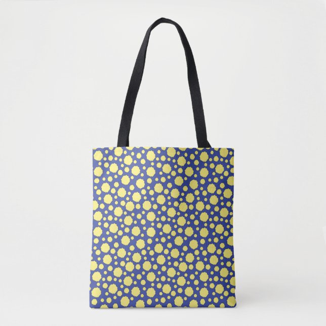 Círculos geométricos amarillos en bolsa de mano az (Anverso)