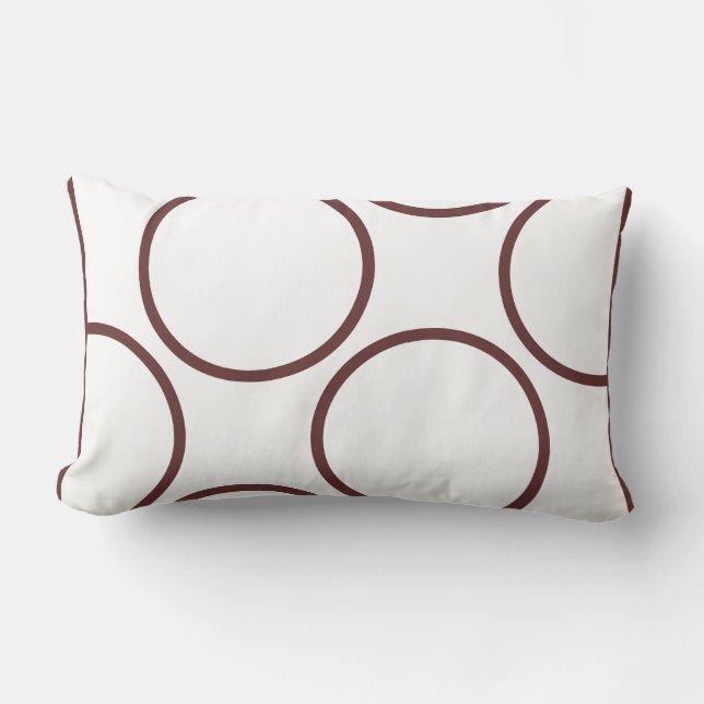 circulos marrones en almohada blanca moderna (Anverso)