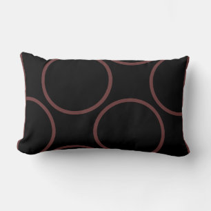 circulos marrones en almohada moderna negra