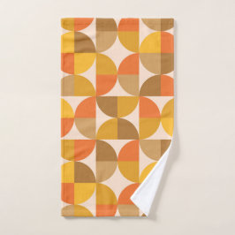 Círculos medios naranja y marrón de mediados del s