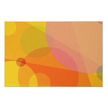 Círculos Naranjas de 36" x 24" Resumen de arte