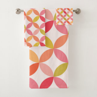 Círculos naranjas rojos modernos de mediados de si