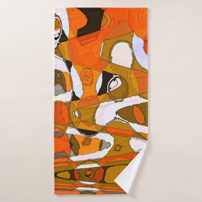 Círculos otoñales brillantes: patrón abstracto. (Toalla de baño)