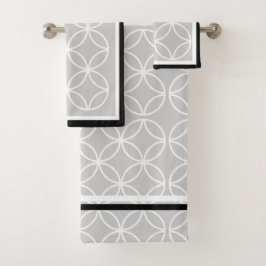 Círculos pétalos diamantes blanco negro