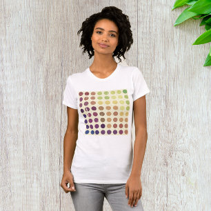 Círculos retro coloridos Camiseta femenina