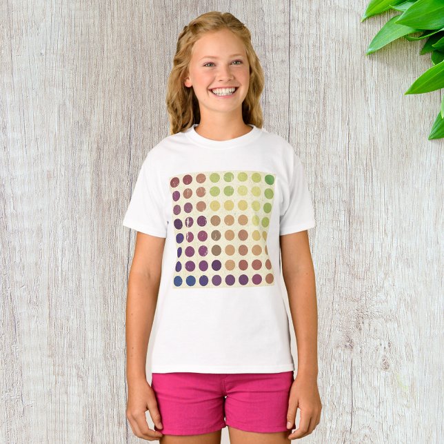 Círculos retro coloridos Chicas camiseta (Subido por el creador)