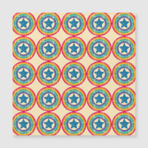 Círculos Retro Estrellas: Textura sin Marea.